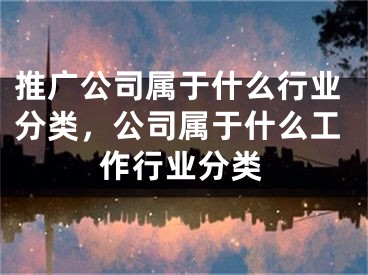 推广公司属于什么行业分类，公司属于什么工作行业分类