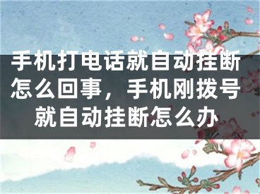 手机打电话就自动挂断怎么回事，手机刚拨号就自动挂断怎么办