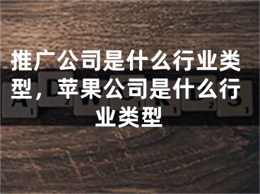 推广公司是什么行业类型，苹果公司是什么行业类型