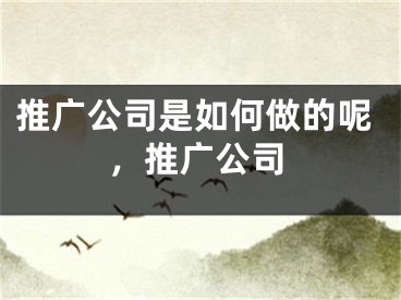 推广公司是如何做的呢，推广公司