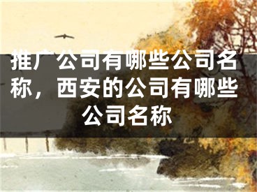 推广公司有哪些公司名称，西安的公司有哪些公司名称