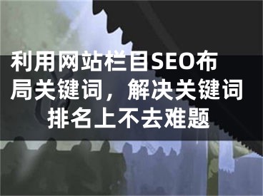 利用网站栏目SEO布局关键词，解决关键词排名上不去难题