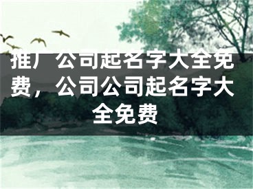 推广公司起名字大全免费，公司公司起名字大全免费