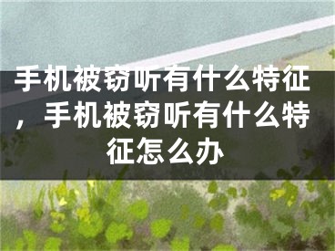 手机被窃听有什么特征，手机被窃听有什么特征怎么办