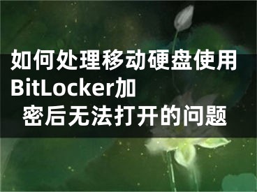如何处理移动硬盘使用BitLocker加密后无法打开的问题