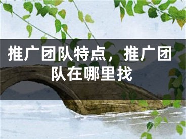 推广团队特点，推广团队在哪里找