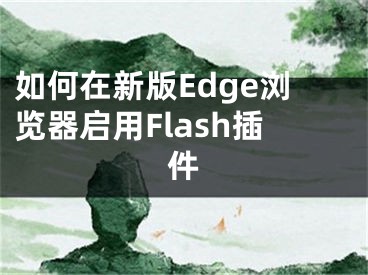 如何在新版Edge浏览器启用Flash插件