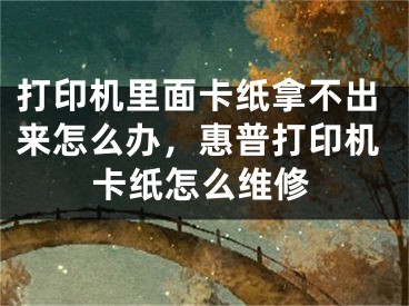 打印机里面卡纸拿不出来怎么办，惠普打印机卡纸怎么维修