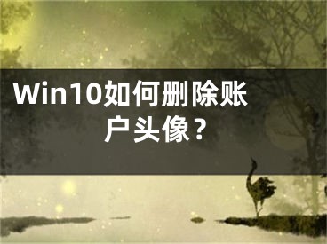 Win10如何删除账户头像？