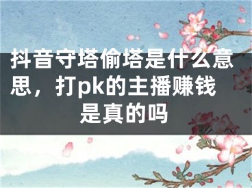 抖音守塔偷塔是什么意思，打pk的主播赚钱是真的吗