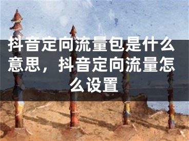 抖音定向流量包是什么意思，抖音定向流量怎么设置