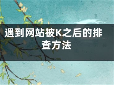 遇到网站被K之后的排查方法 