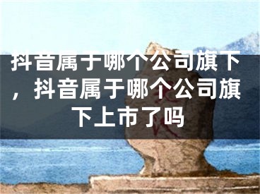 抖音属于哪个公司旗下，抖音属于哪个公司旗下上市了吗