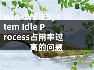 Win10解决System Idle Process占用率过高的问题