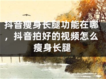 抖音瘦身长腿功能在哪，抖音拍好的视频怎么瘦身长腿