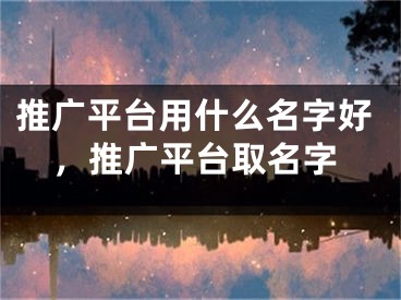 推广平台用什么名字好，推广平台取名字