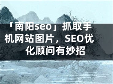 「南阳seo」抓取手机网站图片，SEO优化顾问有妙招 