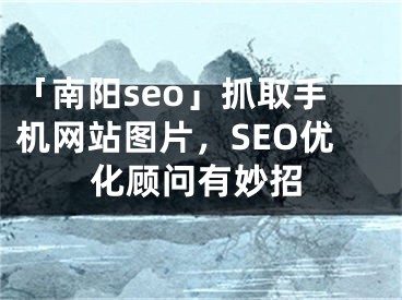 「南阳seo」抓取手机网站图片，SEO优化顾问有妙招