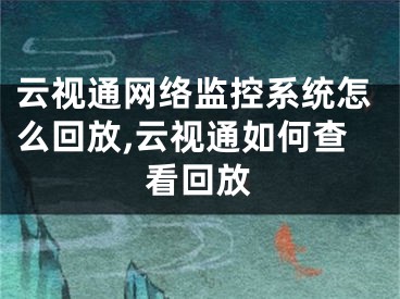 云视通网络监控系统怎么回放,云视通如何查看回放