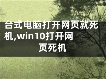 台式电脑打开网页就死机,win10打开网页死机