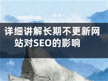 详细讲解长期不更新网站对SEO的影响