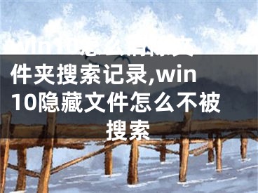 win10怎么清除文件夹搜索记录,win10隐藏文件怎么不被搜索