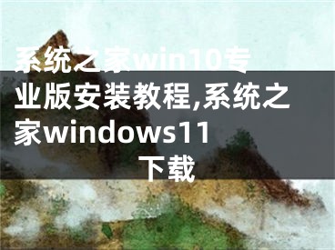 系统之家win10专业版安装教程,系统之家windows11下载