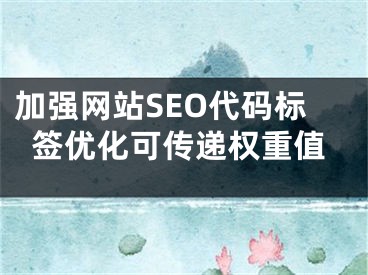 加强网站SEO代码标签优化可传递权重值 