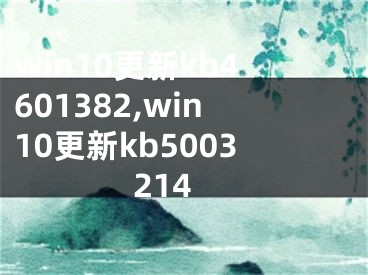 win10更新kb4601382,win10更新kb5003214