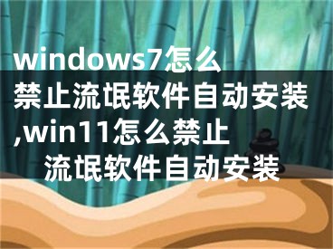 windows7怎么禁止流氓软件自动安装,win11怎么禁止流氓软件自动安装