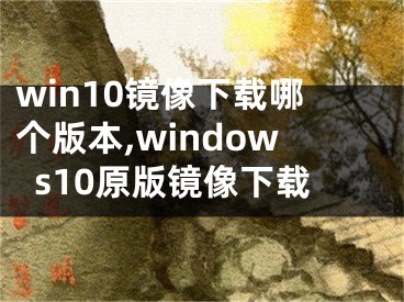win10镜像下载哪个版本,windows10原版镜像下载