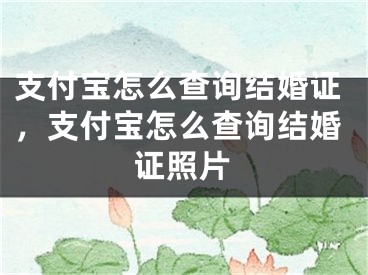 支付宝怎么查询结婚证，支付宝怎么查询结婚证照片