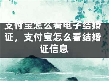 支付宝怎么看电子结婚证，支付宝怎么看结婚证信息