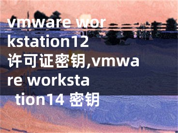 vmware workstation12许可证密钥,vmware workstation14 密钥