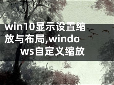 win10显示设置缩放与布局,windows自定义缩放