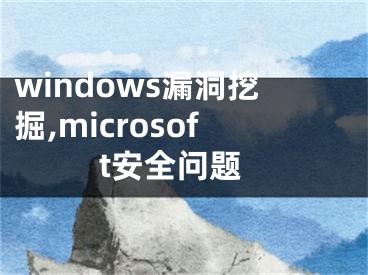windows漏洞挖掘,microsoft安全问题