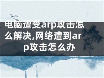 电脑遭受arp攻击怎么解决,网络遭到arp攻击怎么办