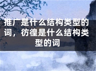 推广是什么结构类型的词，彷徨是什么结构类型的词