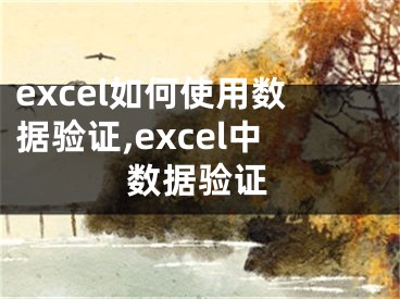 excel如何使用数据验证,excel中数据验证