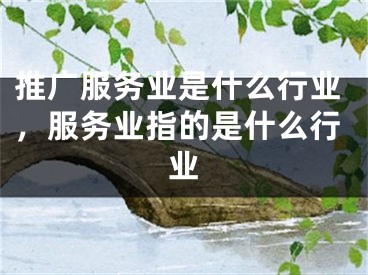 推广服务业是什么行业，服务业指的是什么行业