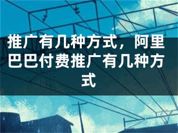 推广有几种方式，阿里巴巴付费推广有几种方式