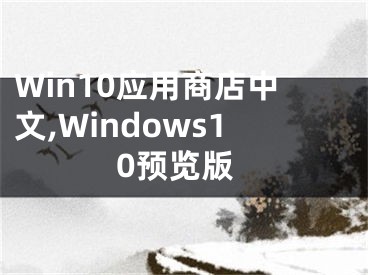 Win10应用商店中文,Windows10预览版