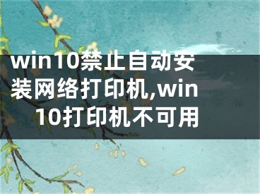 win10禁止自动安装网络打印机,win10打印机不可用