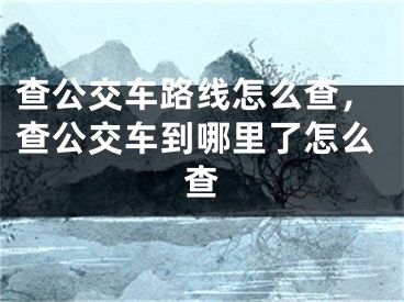 查公交车路线怎么查，查公交车到哪里了怎么查