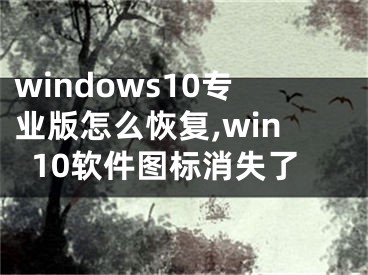 windows10专业版怎么恢复,win10软件图标消失了