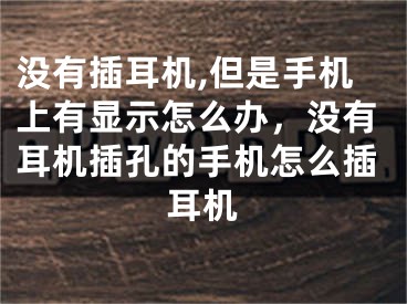 没有插耳机,但是手机上有显示怎么办，没有耳机插孔的手机怎么插耳机