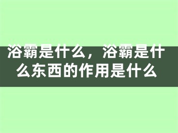 浴霸是什么，浴霸是什么东西的作用是什么