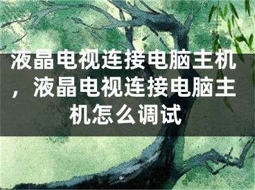 液晶电视连接电脑主机，液晶电视连接电脑主机怎么调试