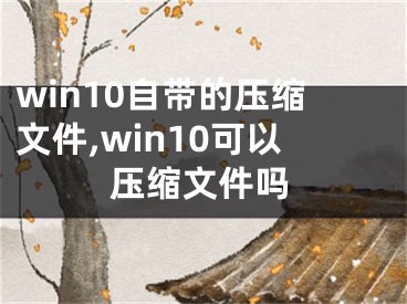 win10自带的压缩文件,win10可以压缩文件吗