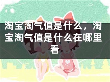 淘宝淘气值是什么，淘宝淘气值是什么在哪里看